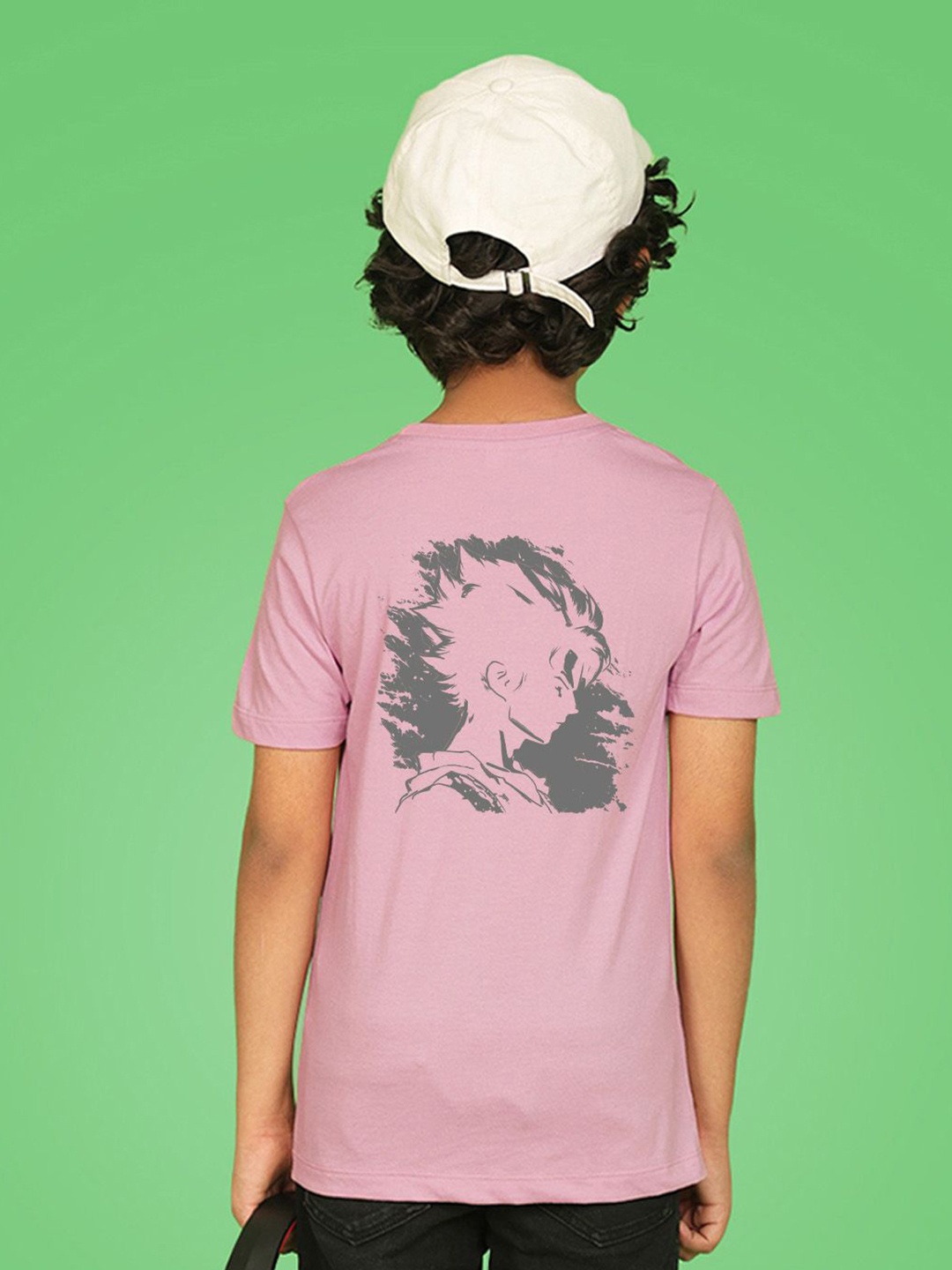 

NUSYL Boys Round Neck Graphic Printed T-shirt, Pink