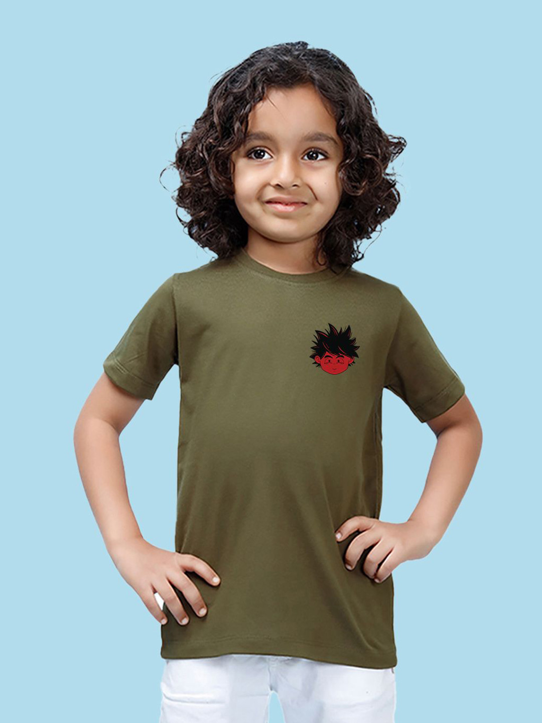 

NUSYL Boys Typography Printed Round Neck T-shirt, Green