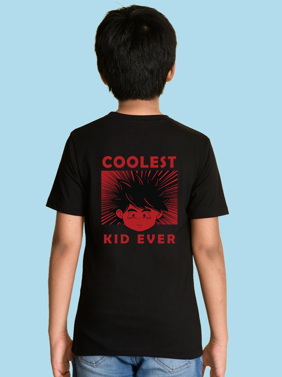 

NUSYL Boys Typography Printed Round Neck T-shirt, Black