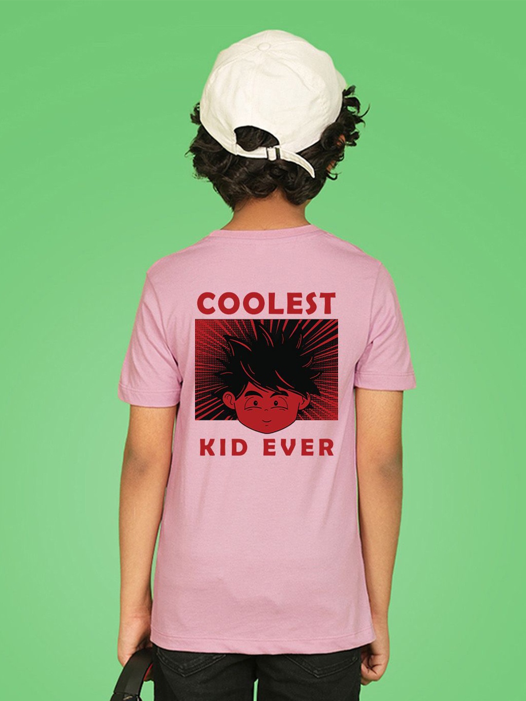 

NUSYL Boys Graphic Print Round Neck T-shirt, Pink