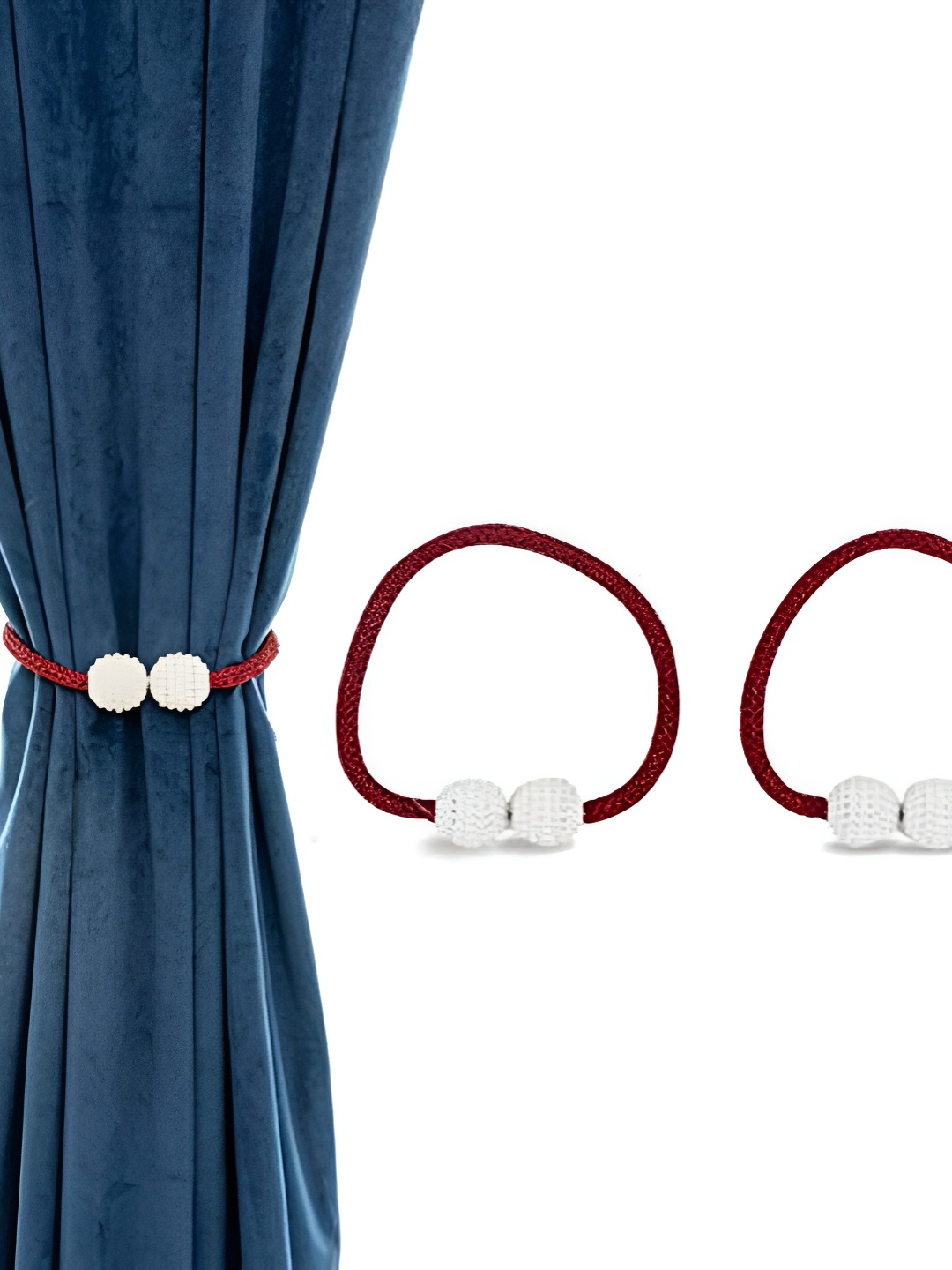 

HomeCloud Pack of 2 Maroon Metal Curtain Tie Backs
