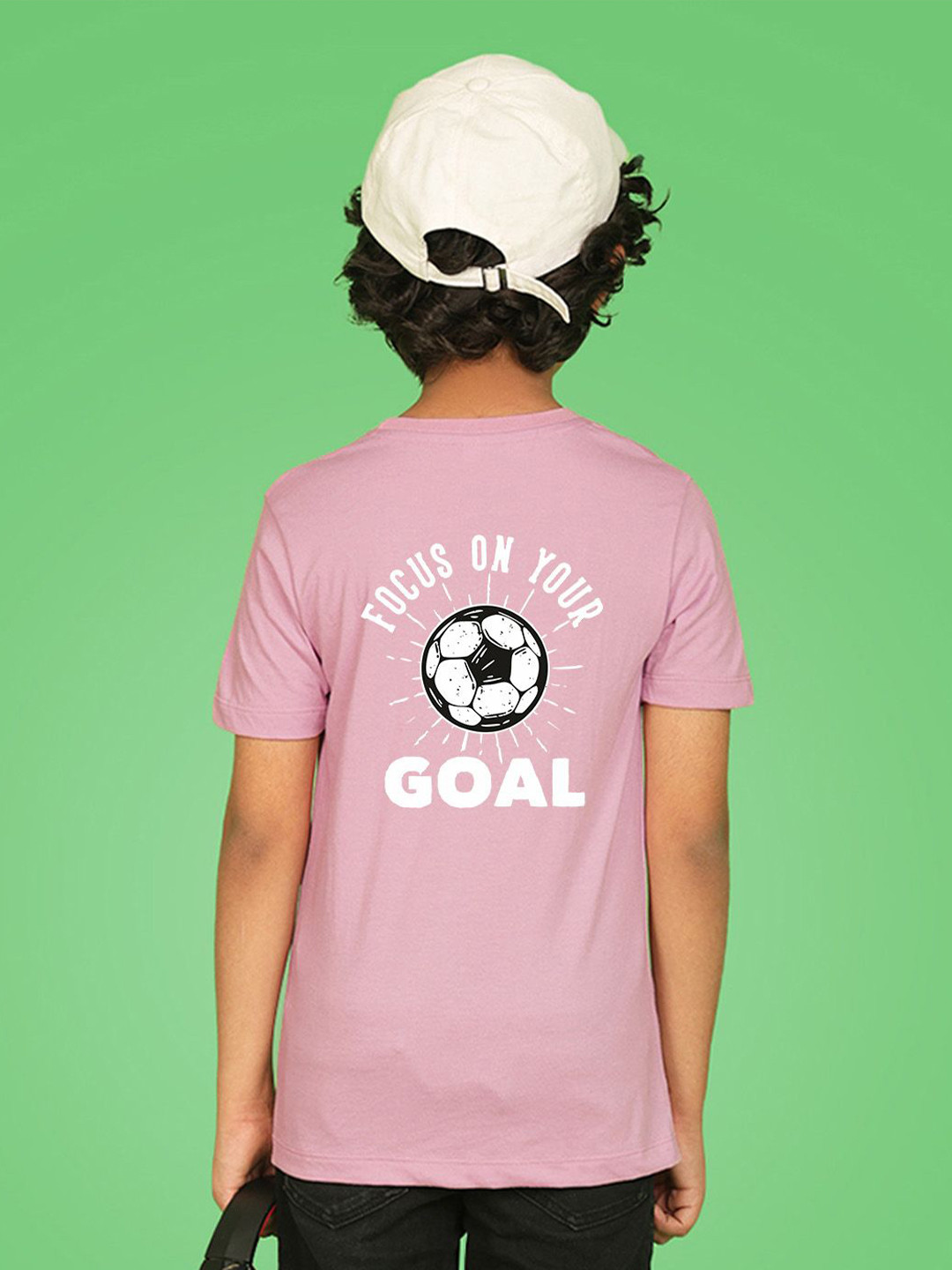 

NUSYL Boys Typography Printed Round Neck T-shirt, Pink