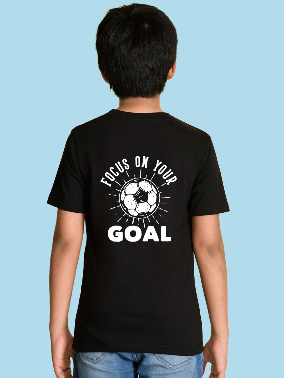 

NUSYL Boys Typography Printed Round Neck T-shirt, Black