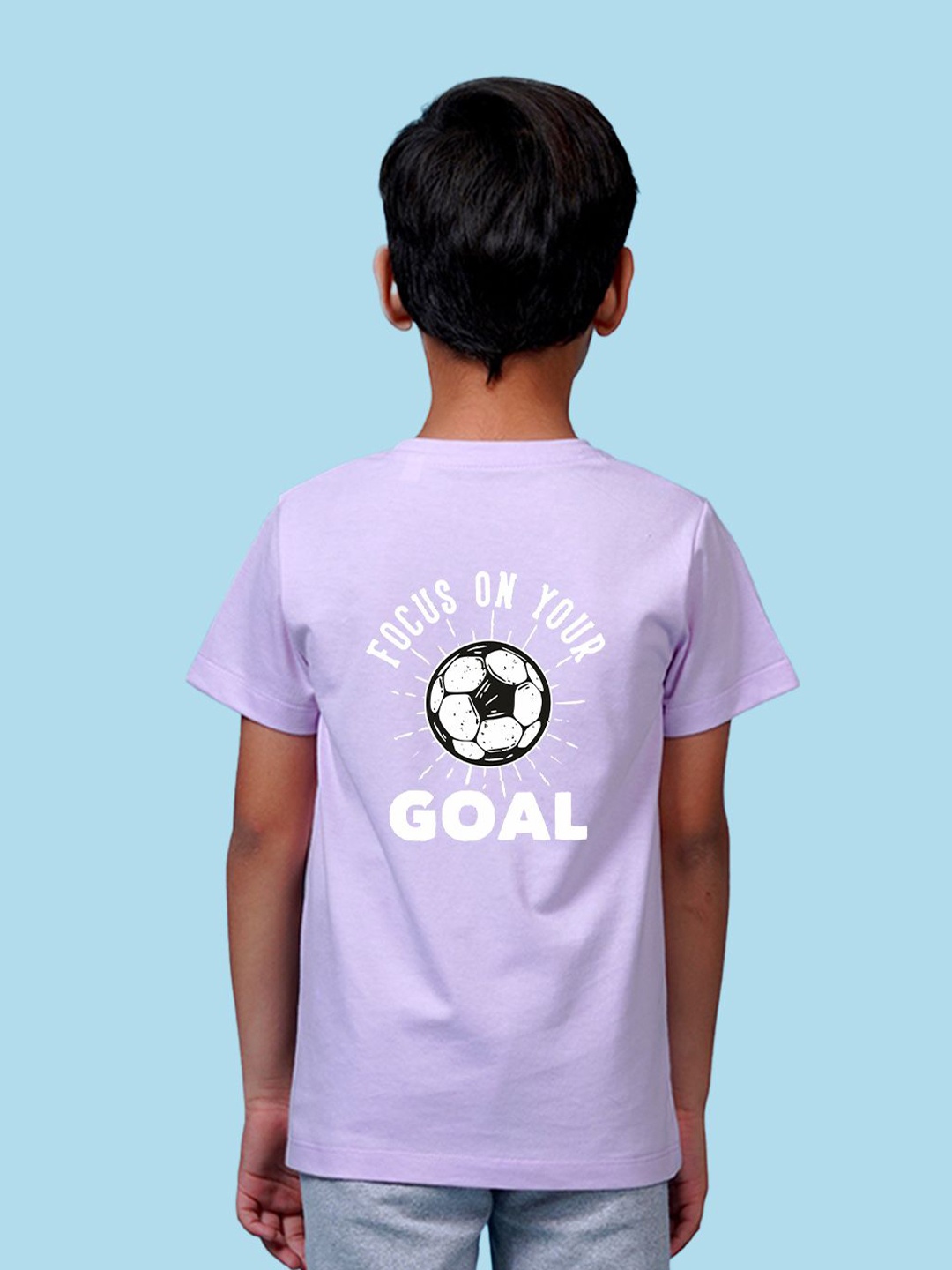 

NUSYL Boys Typography Printed Round Neck T-shirt, Purple