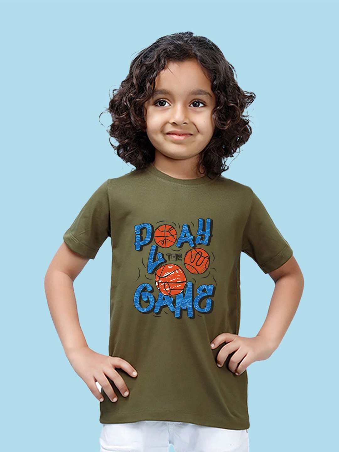 

NUSYL Boys Typography Printed Round Neck T-shirt, Green