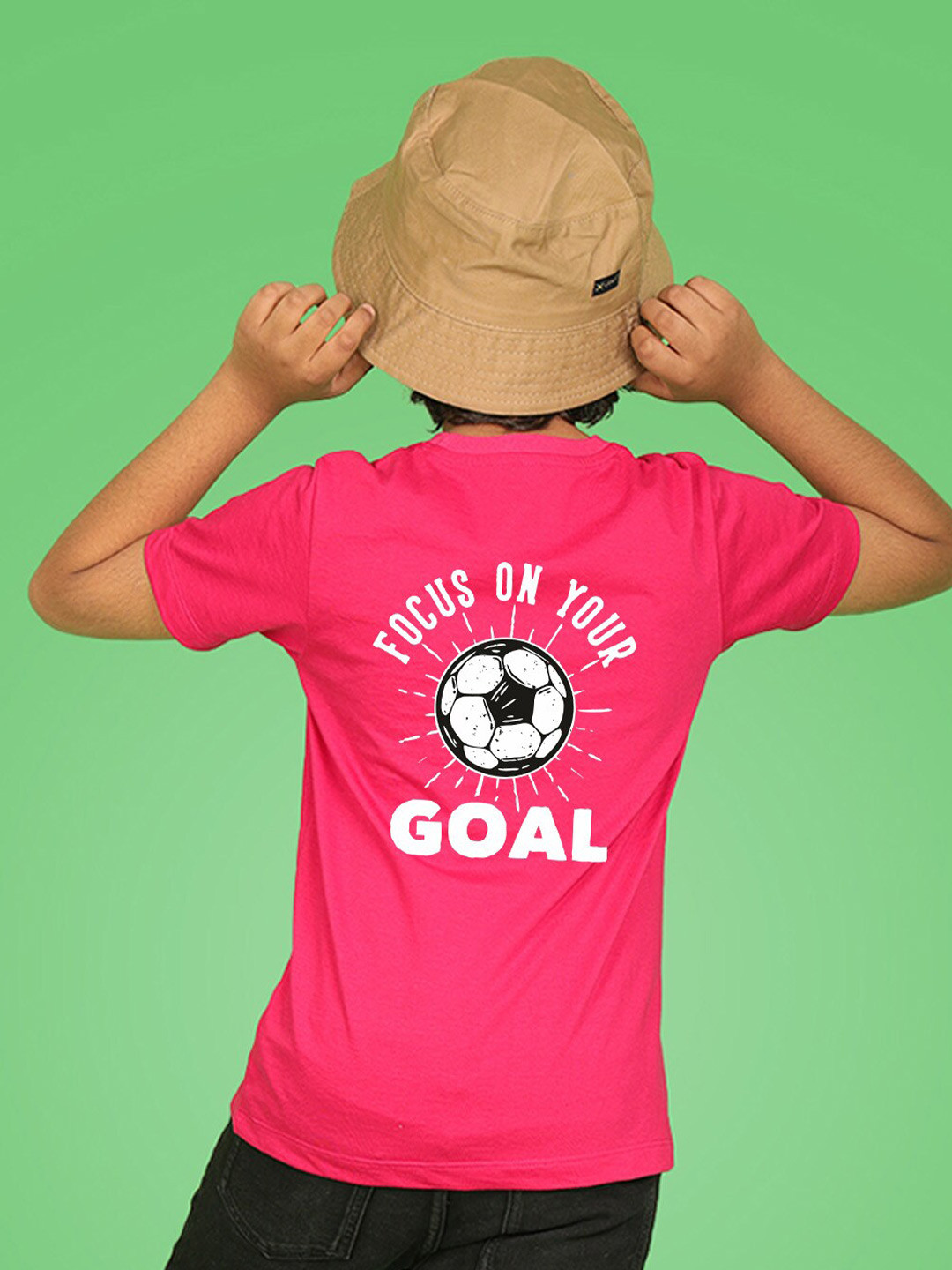

NUSYL Boys Graphic Printed Round Neck T-shirt, Pink