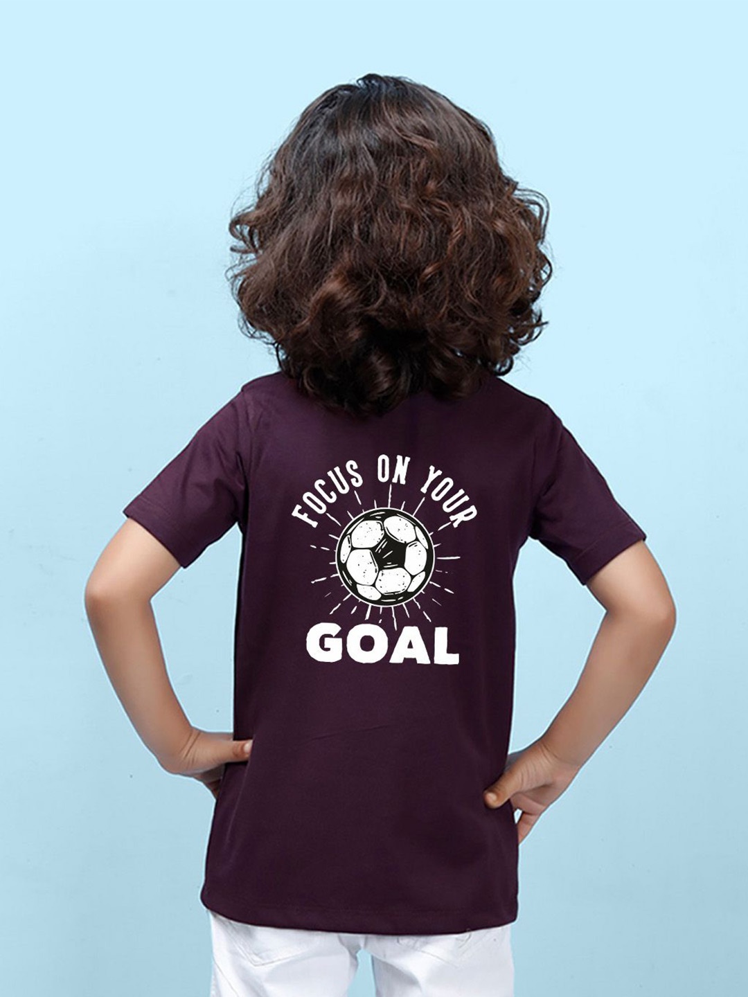 

NUSYL Boys Graphic Printed Round Neck T-shirt, Maroon