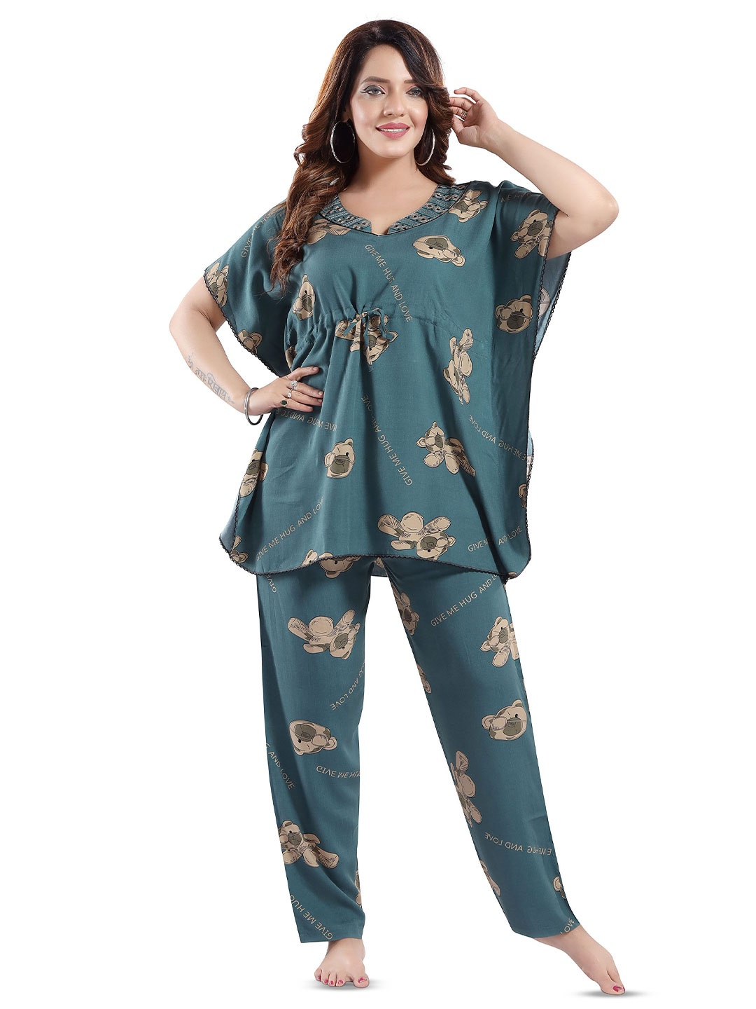 

Soulemo Printed Nightdress, Green