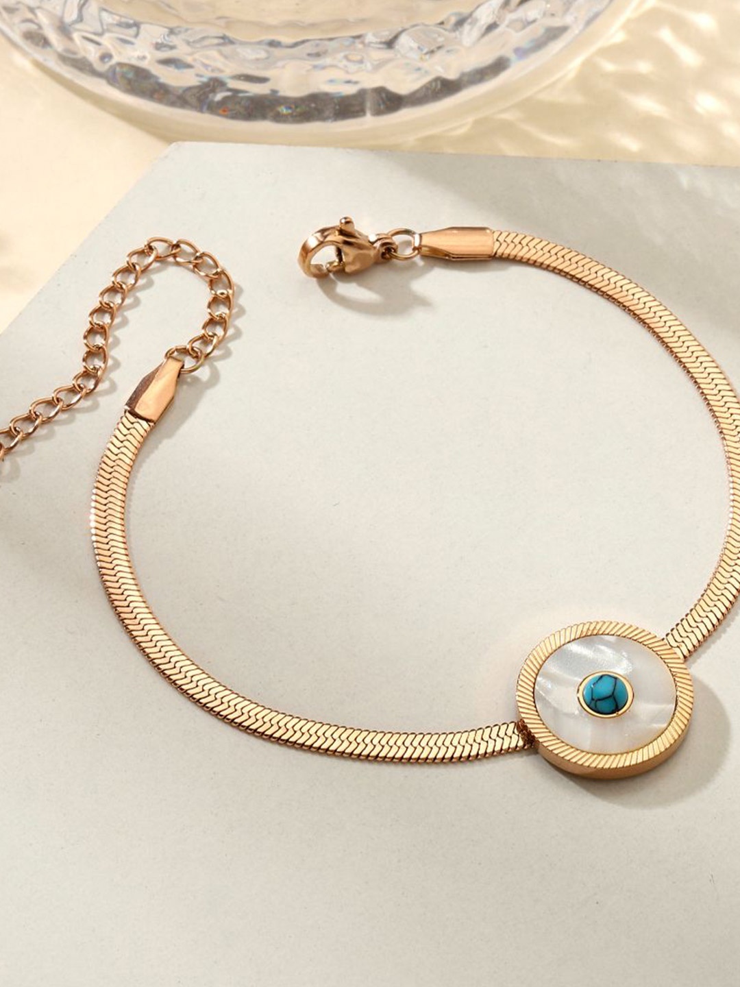 

SALTY Eye of Protection Stainless Steel Wraparound Bracelet, Rose gold