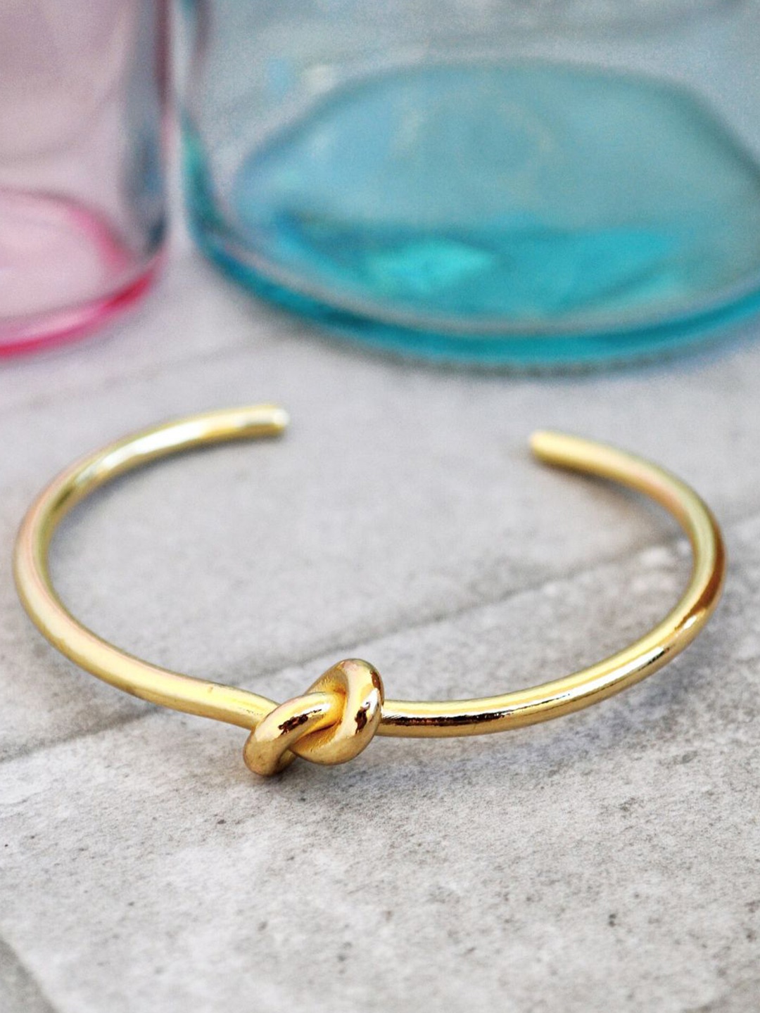 

SALTY Men Unity Knot Wristlet Stainless Steel Cuff Bracelet, Gold