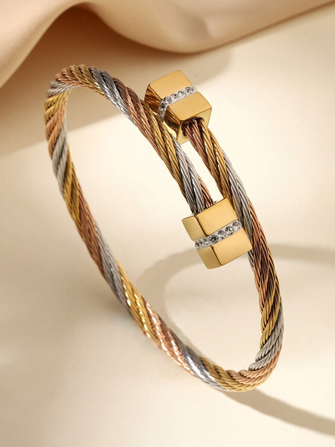 

SALTY Elysian Stainless Steel Kada Bracelet, Gold
