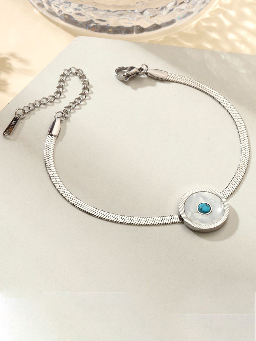 

SALTY Eye of Protection Stainless Steel Wraparound Bracelet, Silver