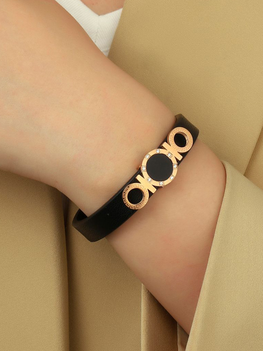 

SALTY Vivid Mosaic Stainless Steel Wraparound Bracelet, Gold