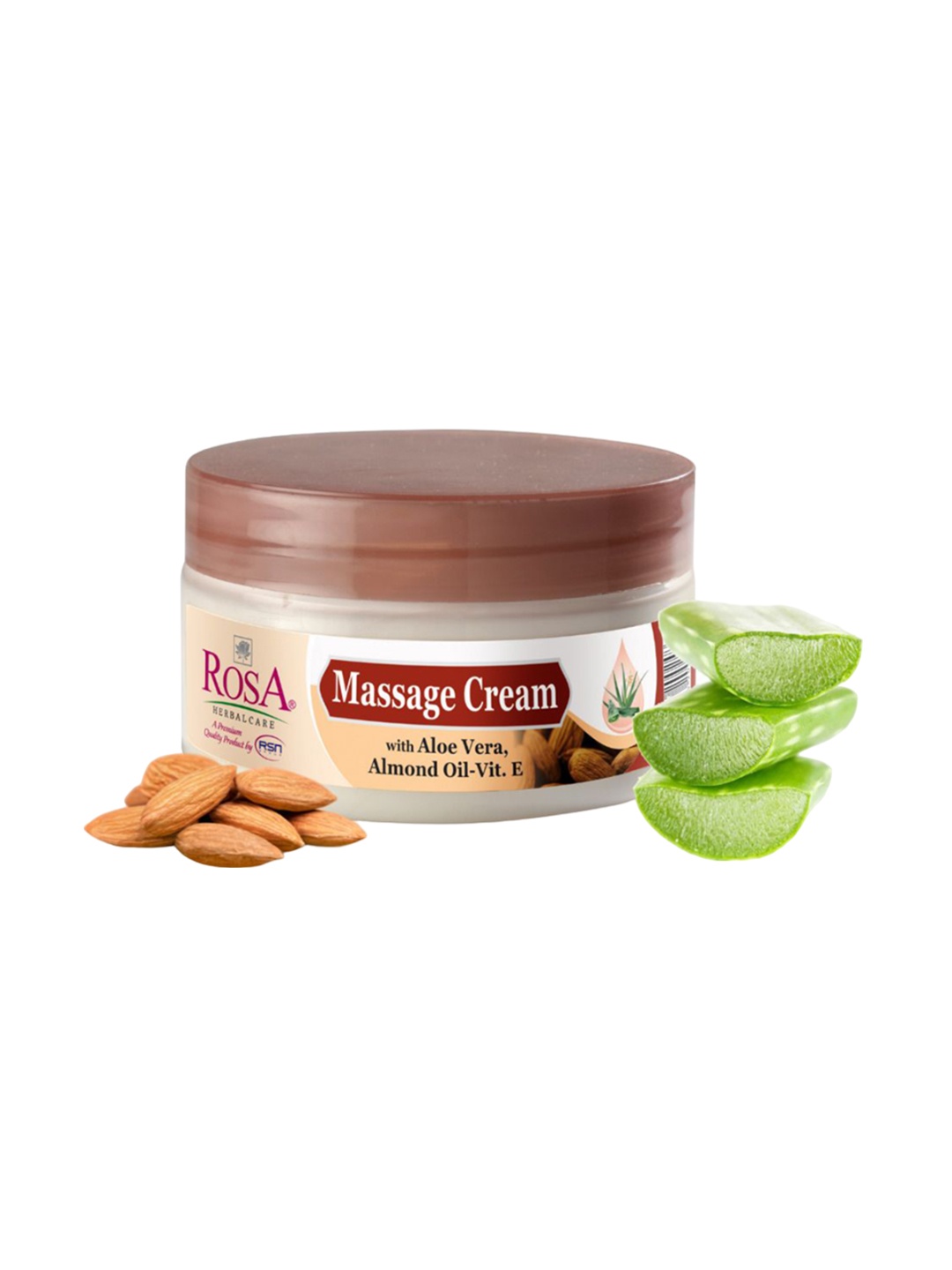 

ROSA Massage Cream with Aloevera & Almond Oil - 500 ml, Beige