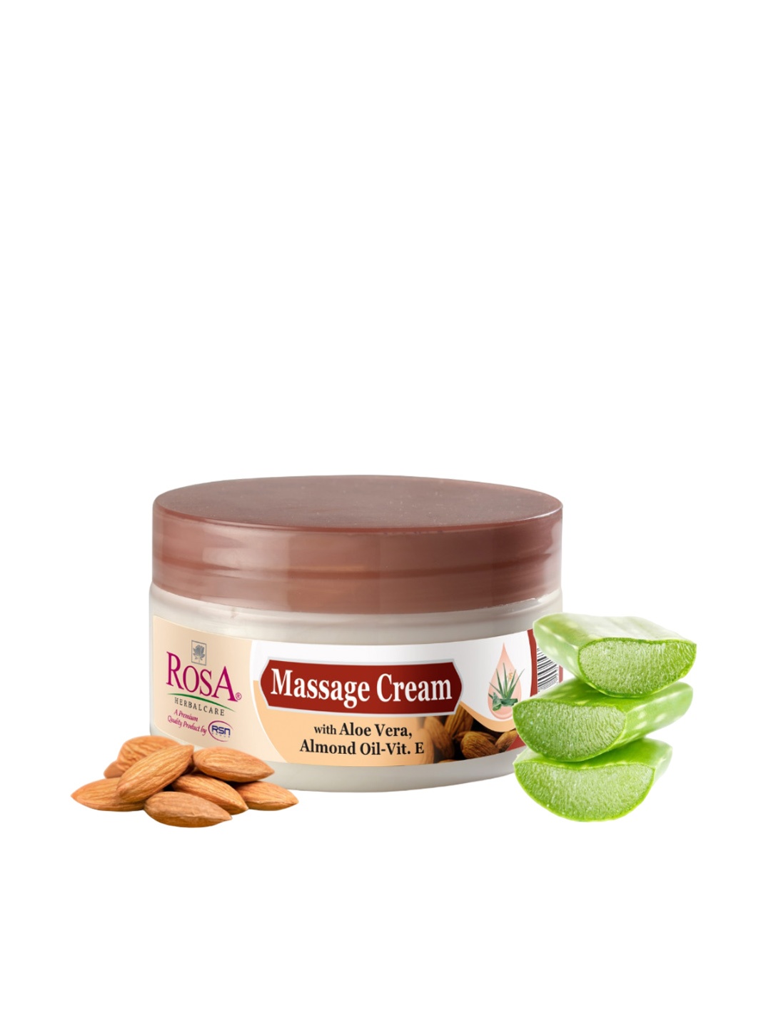 

ROSA Massage Cream with Aloevera & Almond Oil - 200 ml, Beige