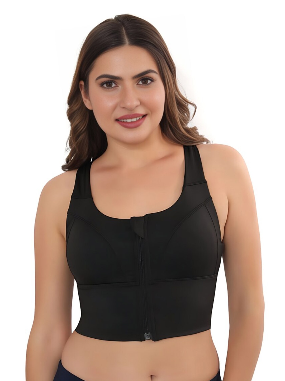 

Bella Voste women Full Coverage Lightly Padded non wired work out bra, Black