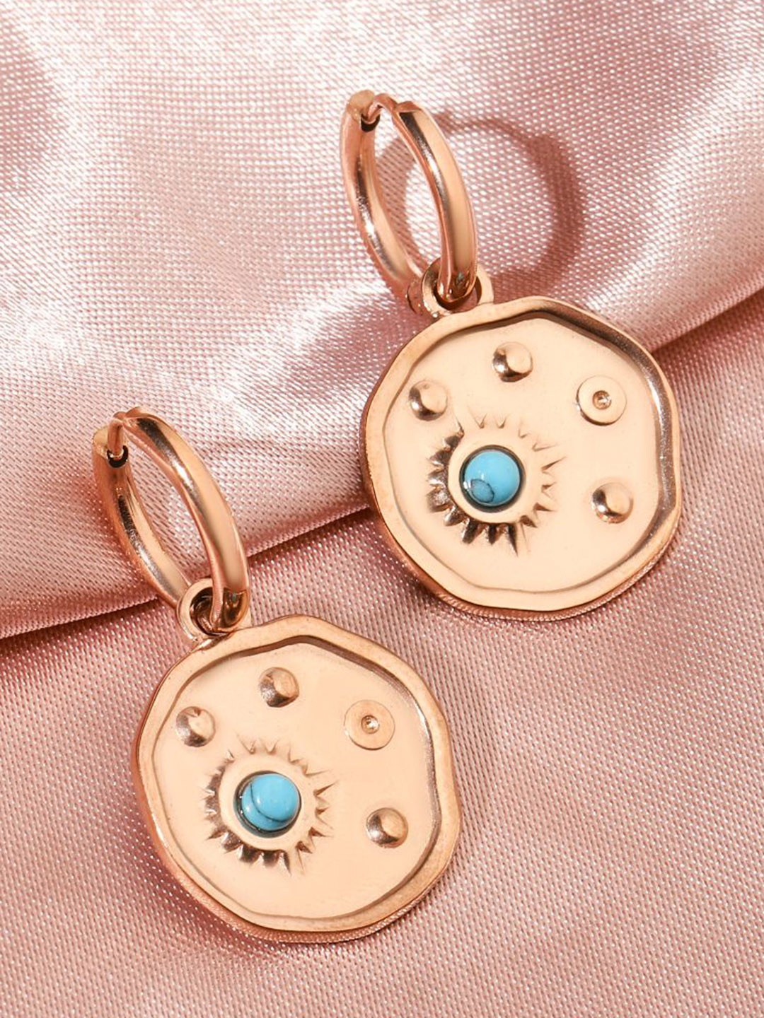 

SALTY Women Contemporary Drop Earrings, Rose gold