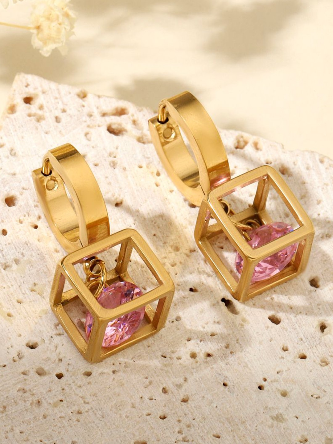 

SALTY Stainless Steel Contemporary Hoop Earrings, Gold
