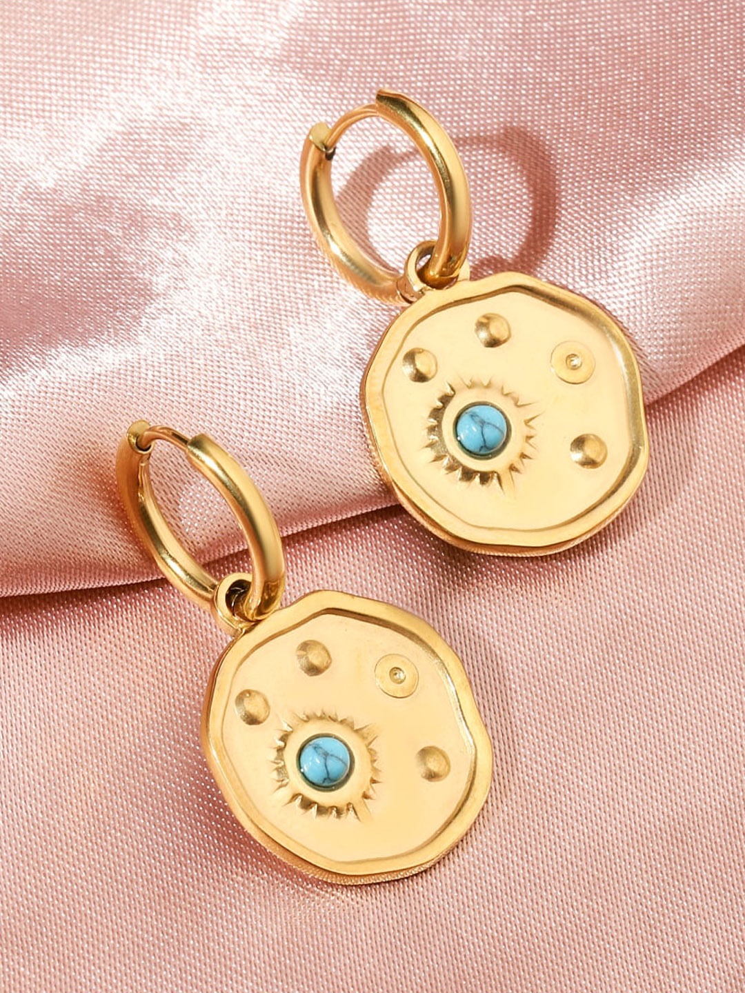 

SALTY Women Contemporary Drop Earrings, Gold
