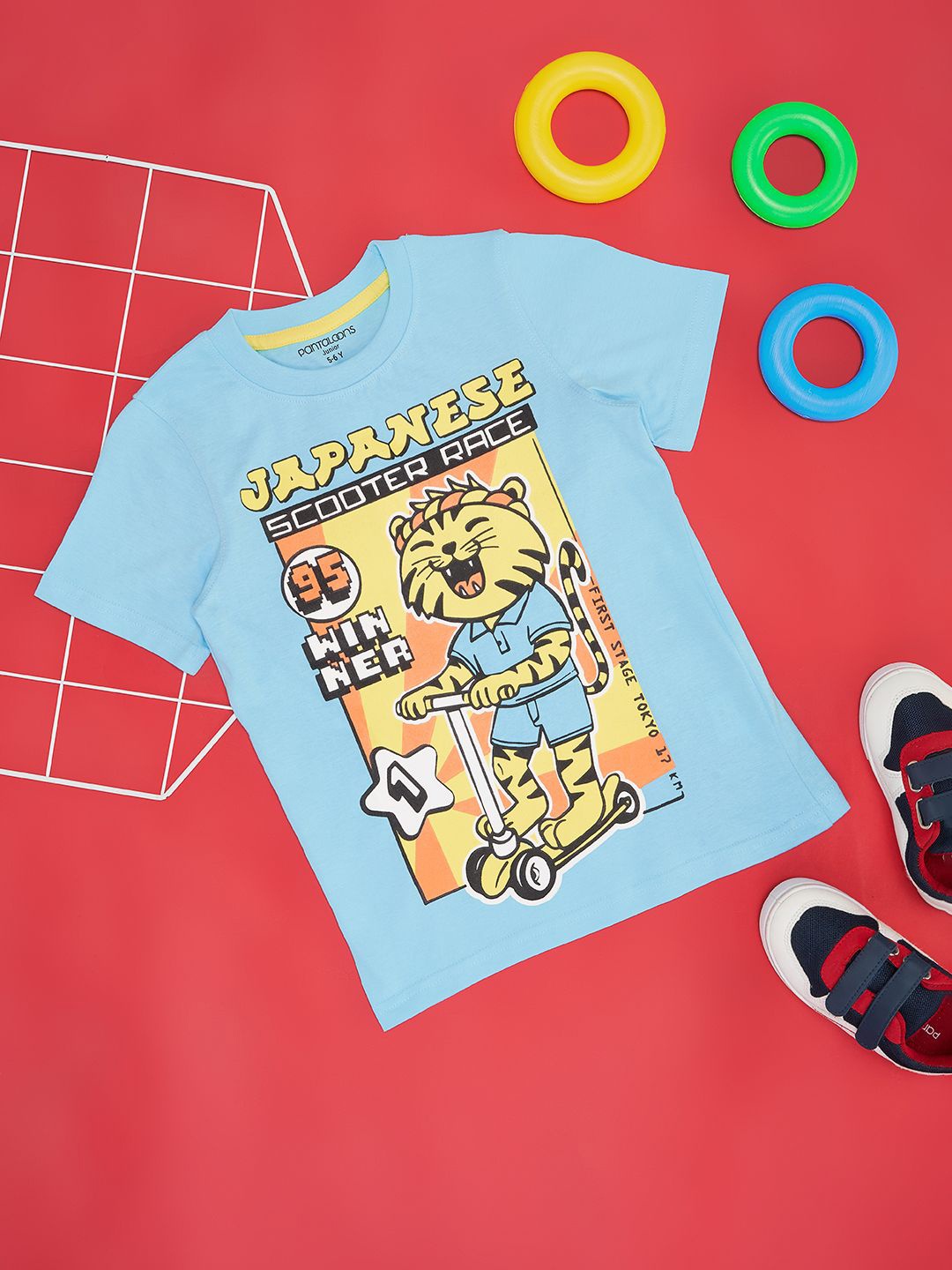 

Pantaloons Junior Boys Graphic Printed Opaque Printed Casual Shirt, Blue