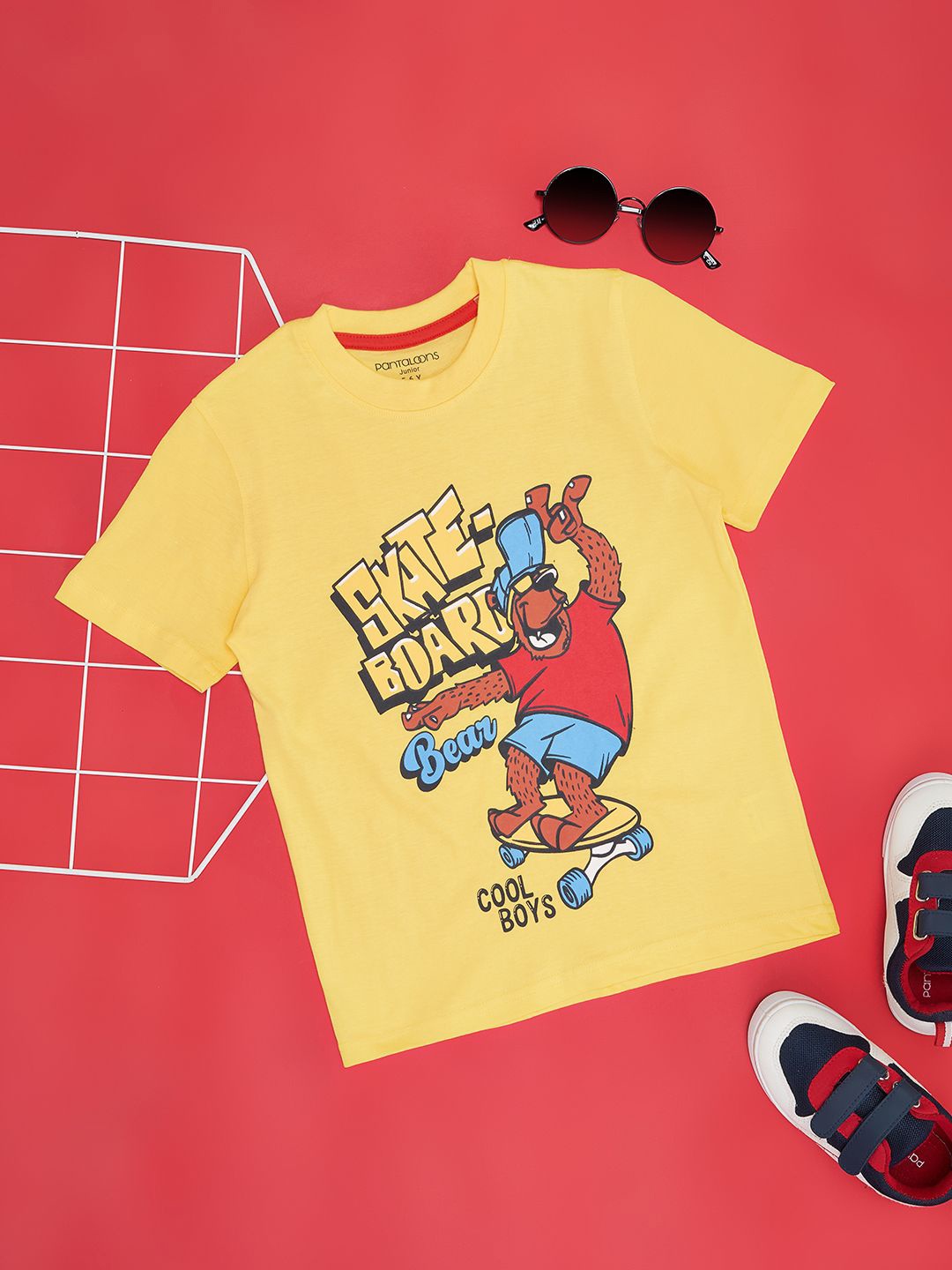 

Pantaloons Junior Boys Graphic Printed Opaque Printed Casual Shirt, Yellow