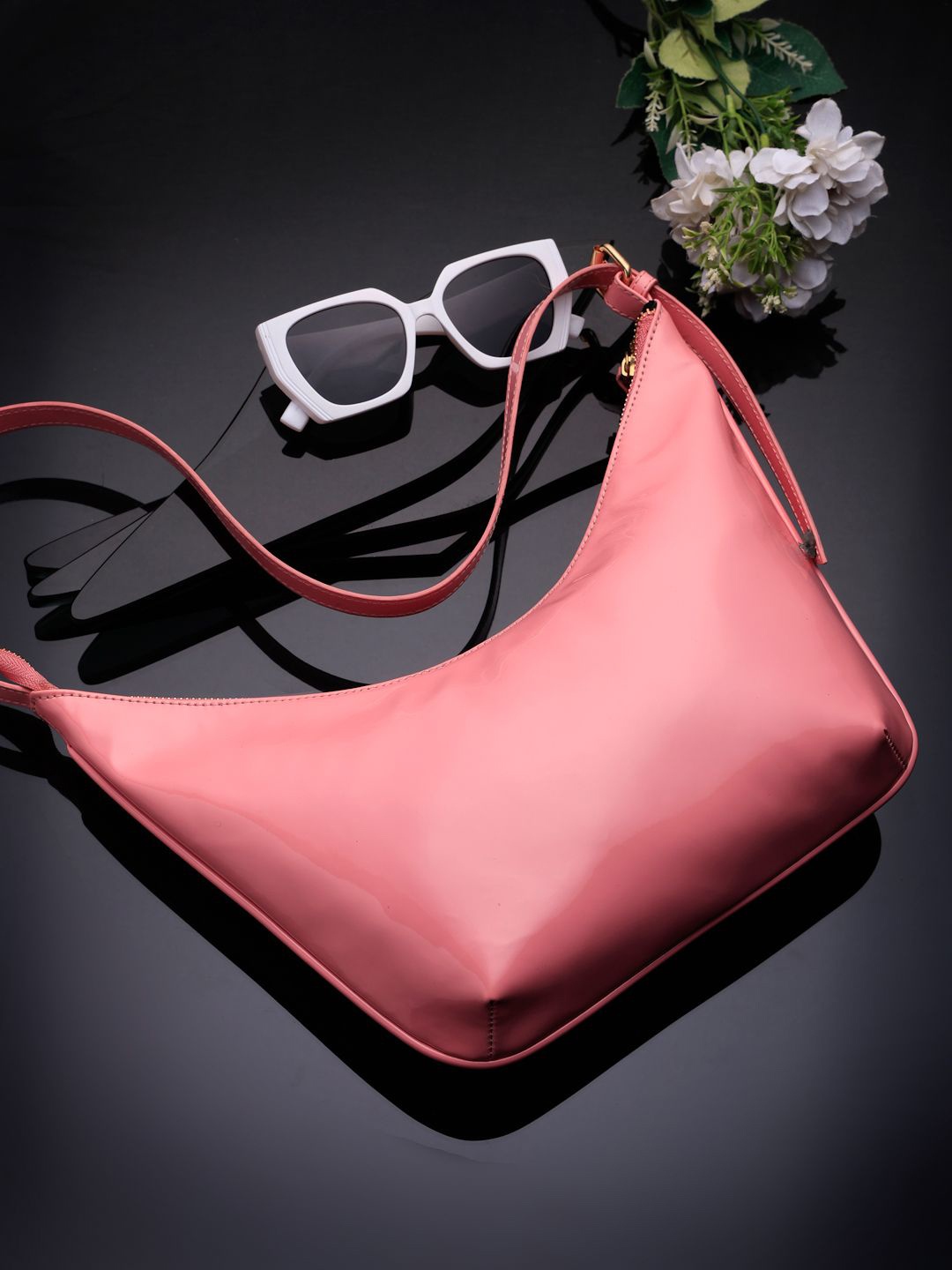 

DressBerry PU Oversized Structured Handheld Bag with Bow Detail, Pink