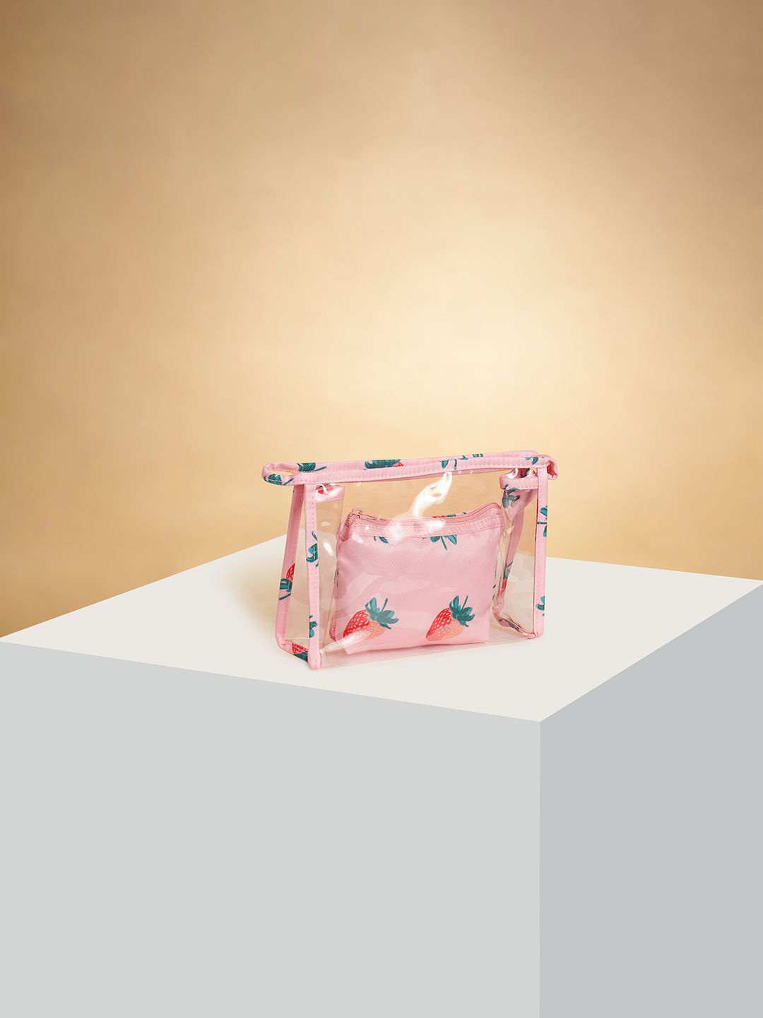 

Forever Glam by Pantaloons Set of 2 Pouch Travel Accessory, Pink
