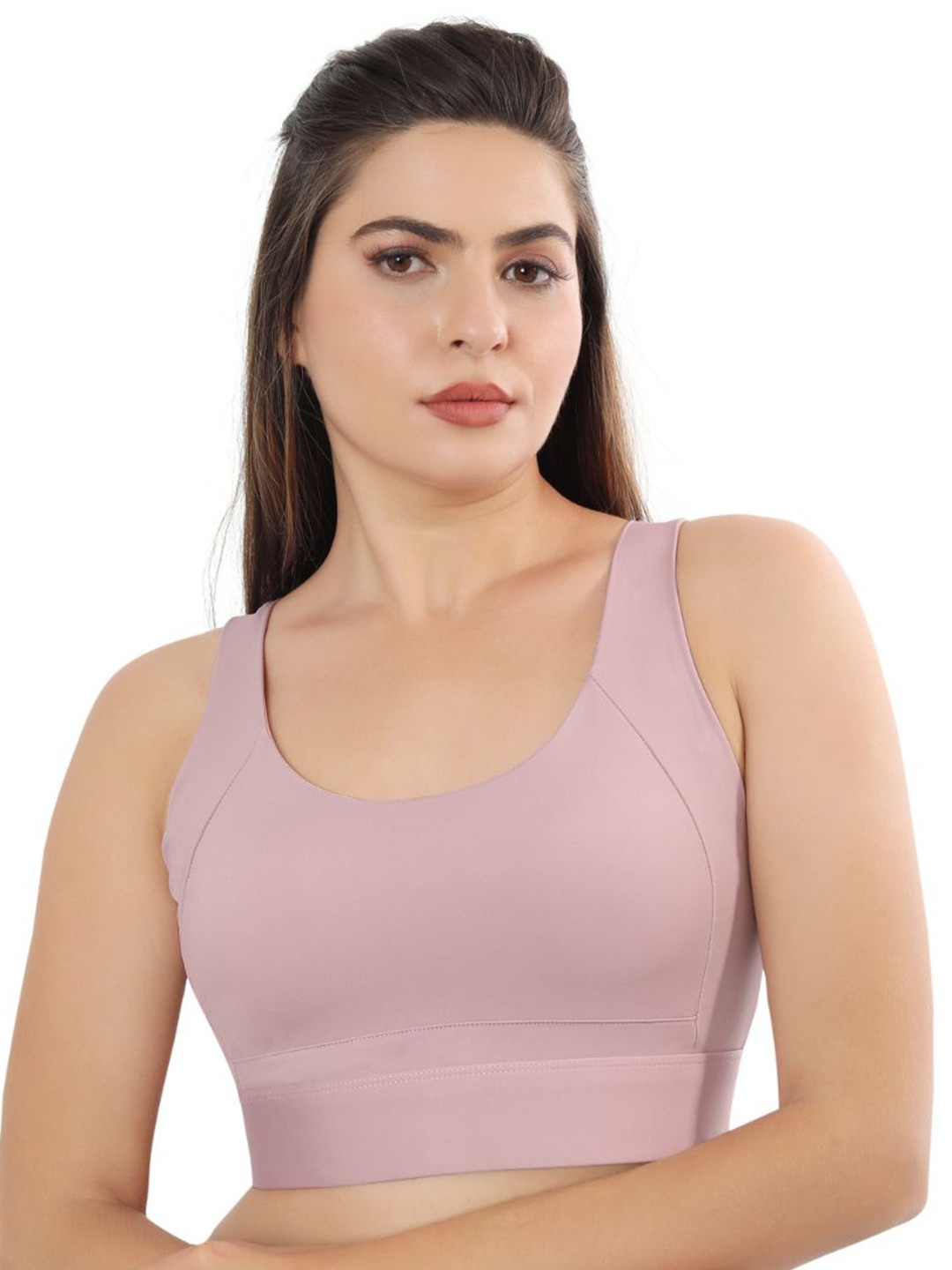 

Bella Voste women Full Coverage non wired Lightly Padded workout bra, Pink