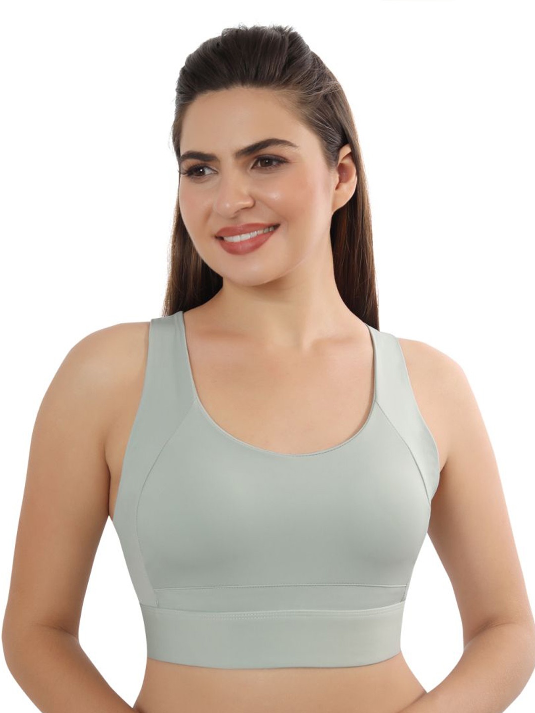 

Bella Voste women full coverage non wired lightly padded workout bra, Green