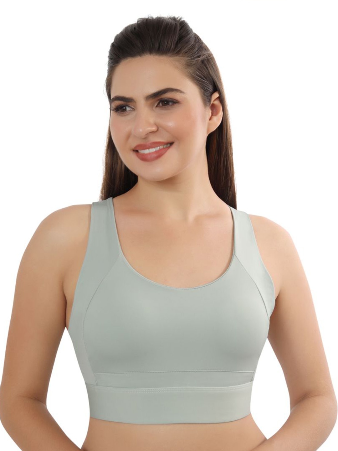 

Bella Voste women full coverage non wired lightly padded workout bra, Green
