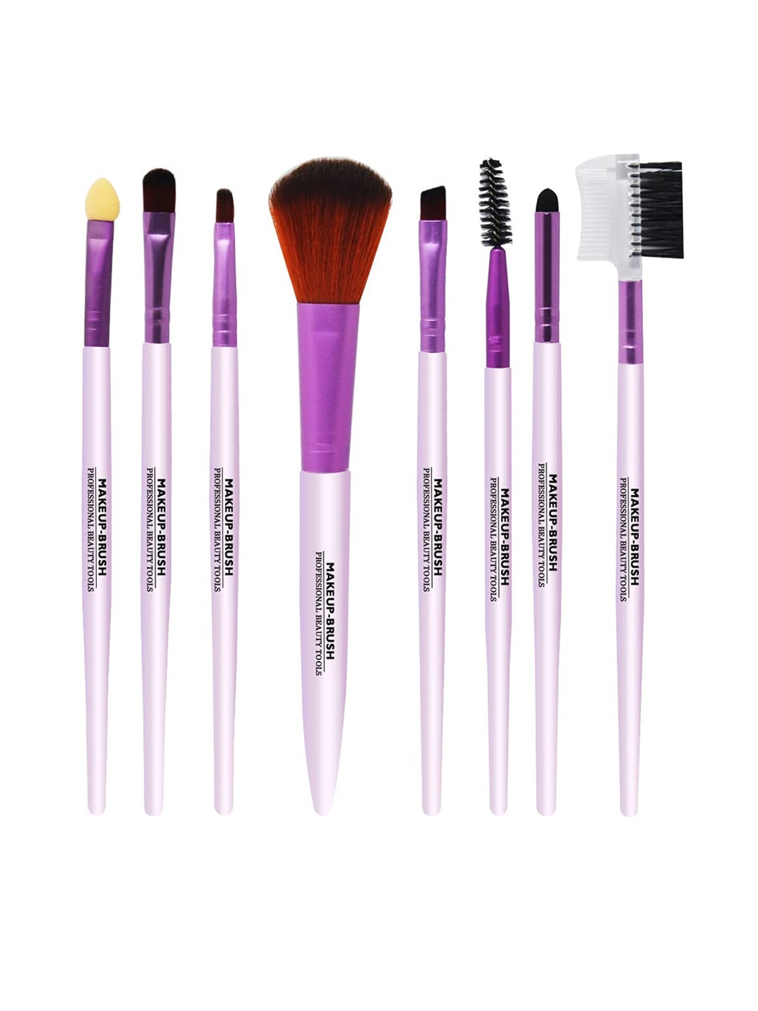 

Adbeni Set Of 8 Professional Makeup Face Brush Set, Purple