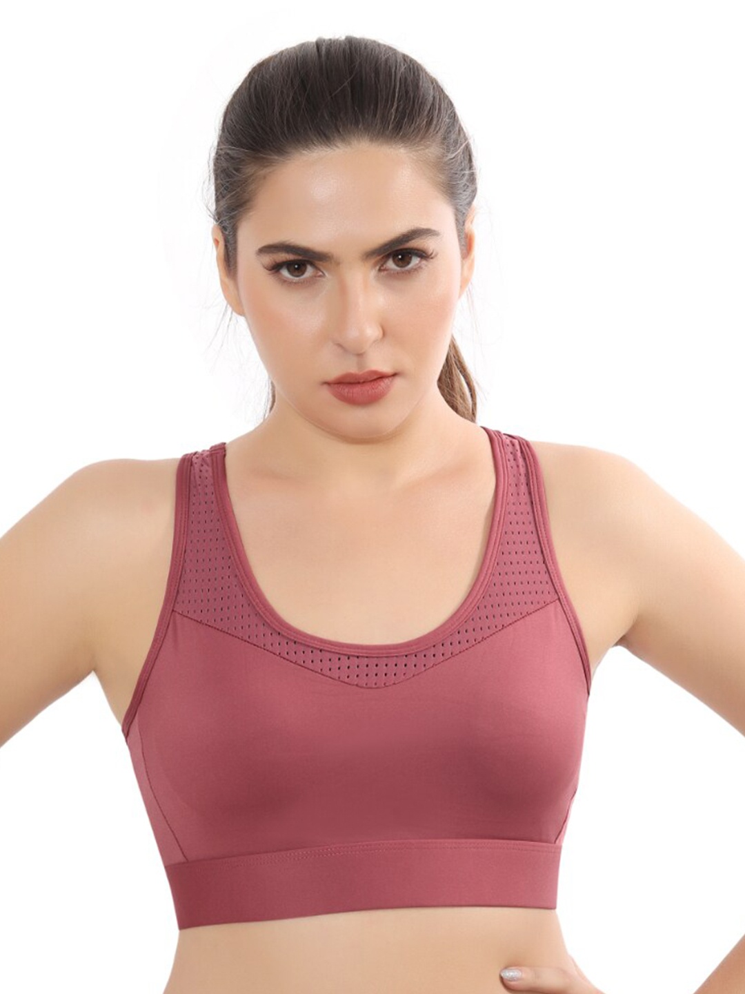 

Bella Voste women Full Coverage non wired Lightly Padded workout bra, Maroon