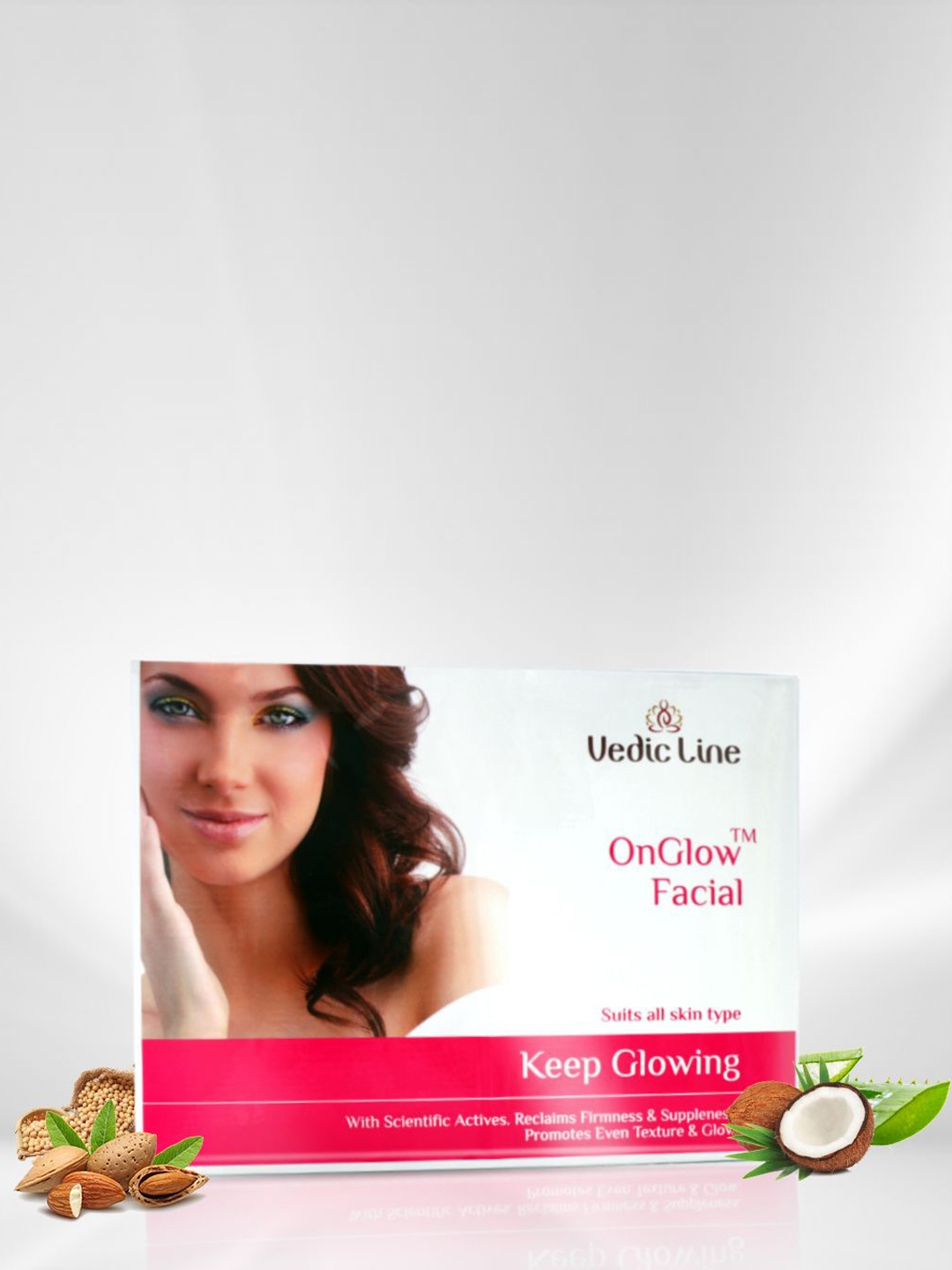 

Vedicline Onglow Facial Kit For Glowing With Aloevera - 500 ml, White