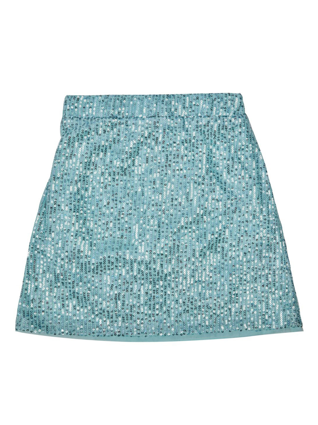 

Peppermint Girls Embellished Knee Length Straight Skirt, Sea green