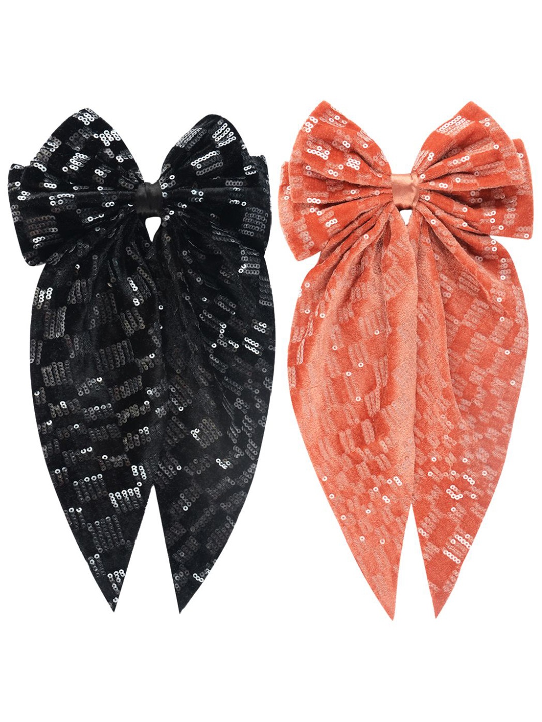 

Radhu & Kabby Women Set Of 2 Embellished Alligator Hair Clips, Black