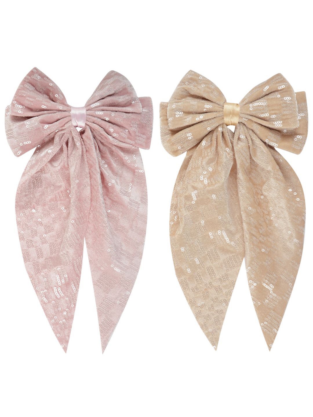 

Radhu & Kabby Women Set of 2 Hair Bow Alligator Hair Clips, Pink