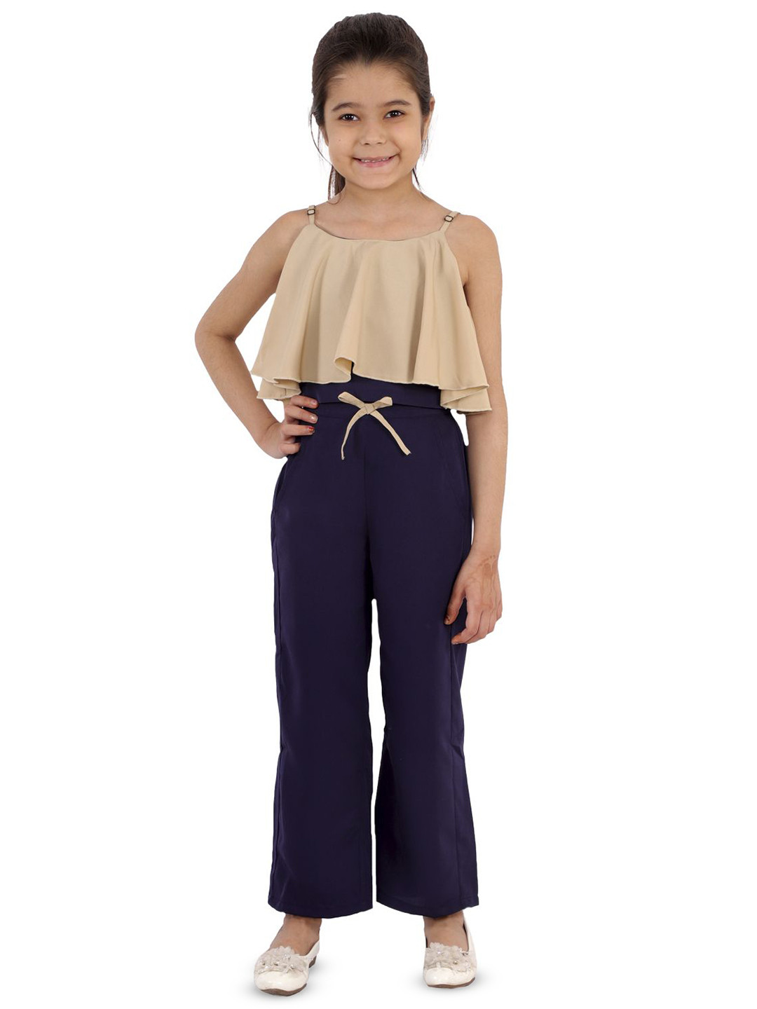 

Kids Cave Girls Top with Trousers, Beige