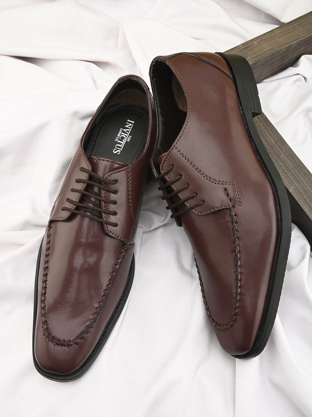 INVICTUS Men Lace-Ups Formal Derbys, Brown