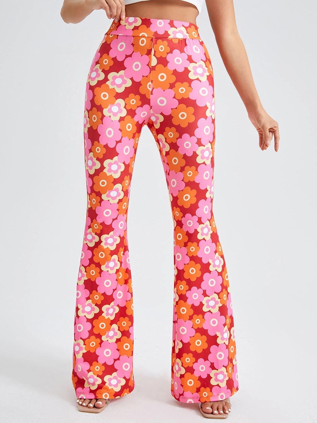 

TANDUL Women Floral Printed Smart Trousers, Multi