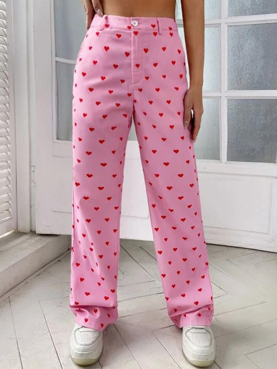 

TANDUL Women Polka Dot Printed Smart Trousers, Multi