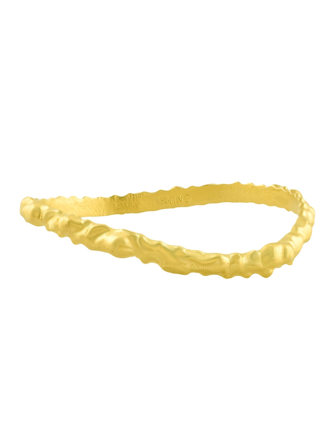 

ARVINO Women Gold-Plated Textured Bangle