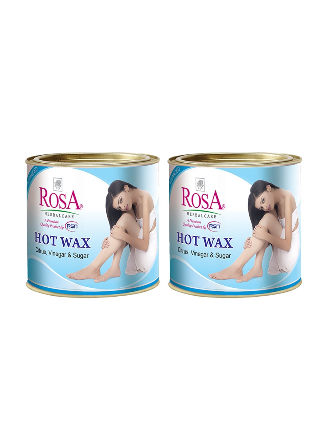 

ROSA Set of 2 Hot Wax with Citrus & Vinegar - 600 g each, Blue