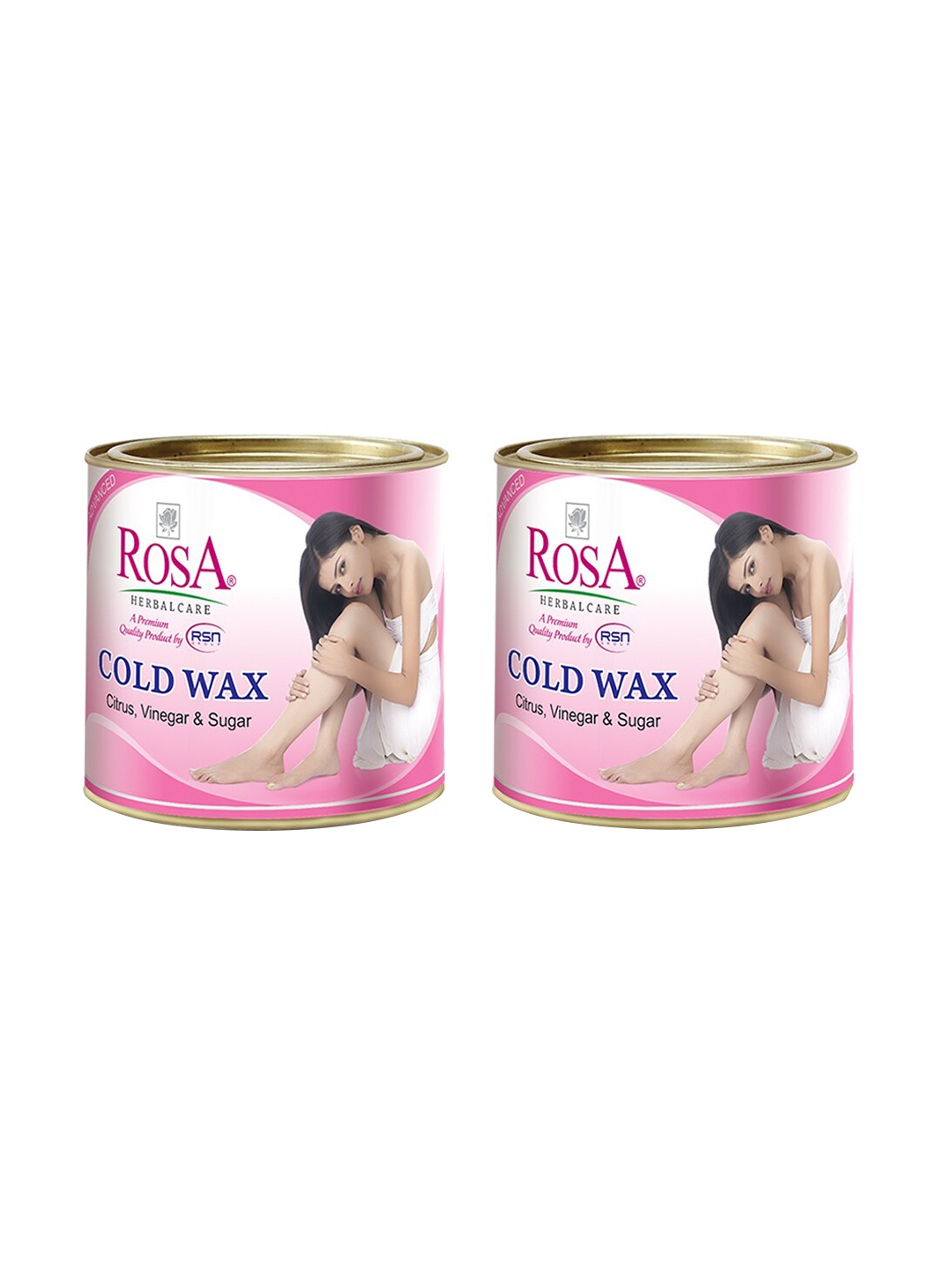 

ROSA Set of 2 Cold Wax with Aqua & Glycerine - 600 g each, Pink