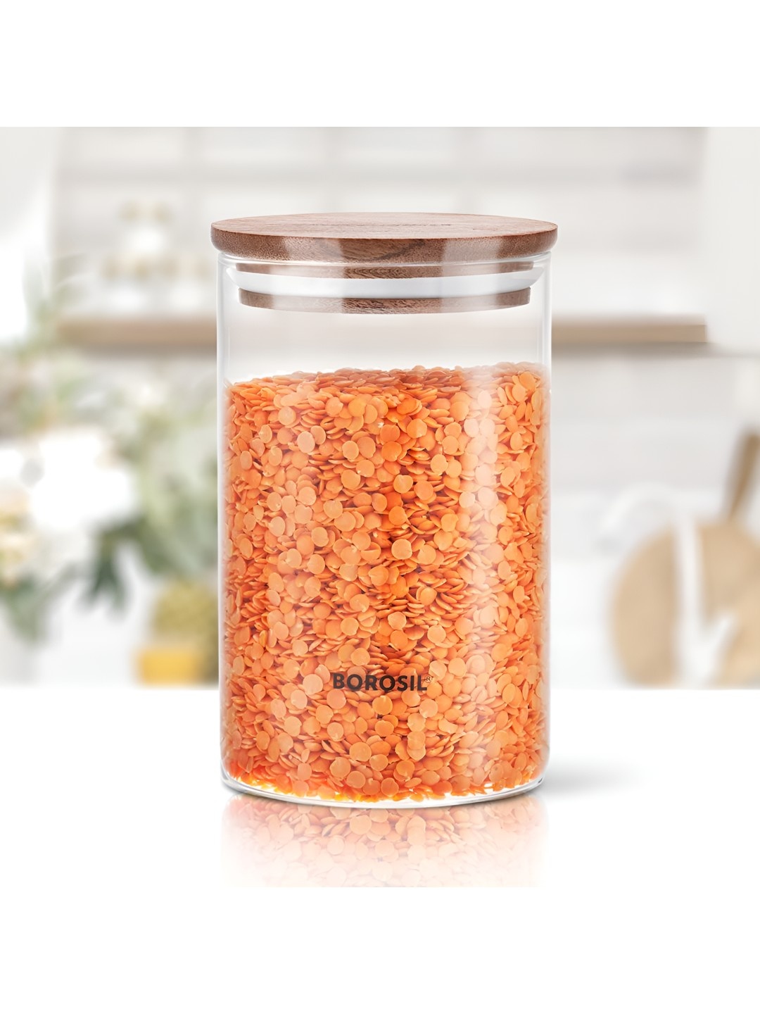 

BOROSIL Transparent Classic Glass Canister Container 900ml