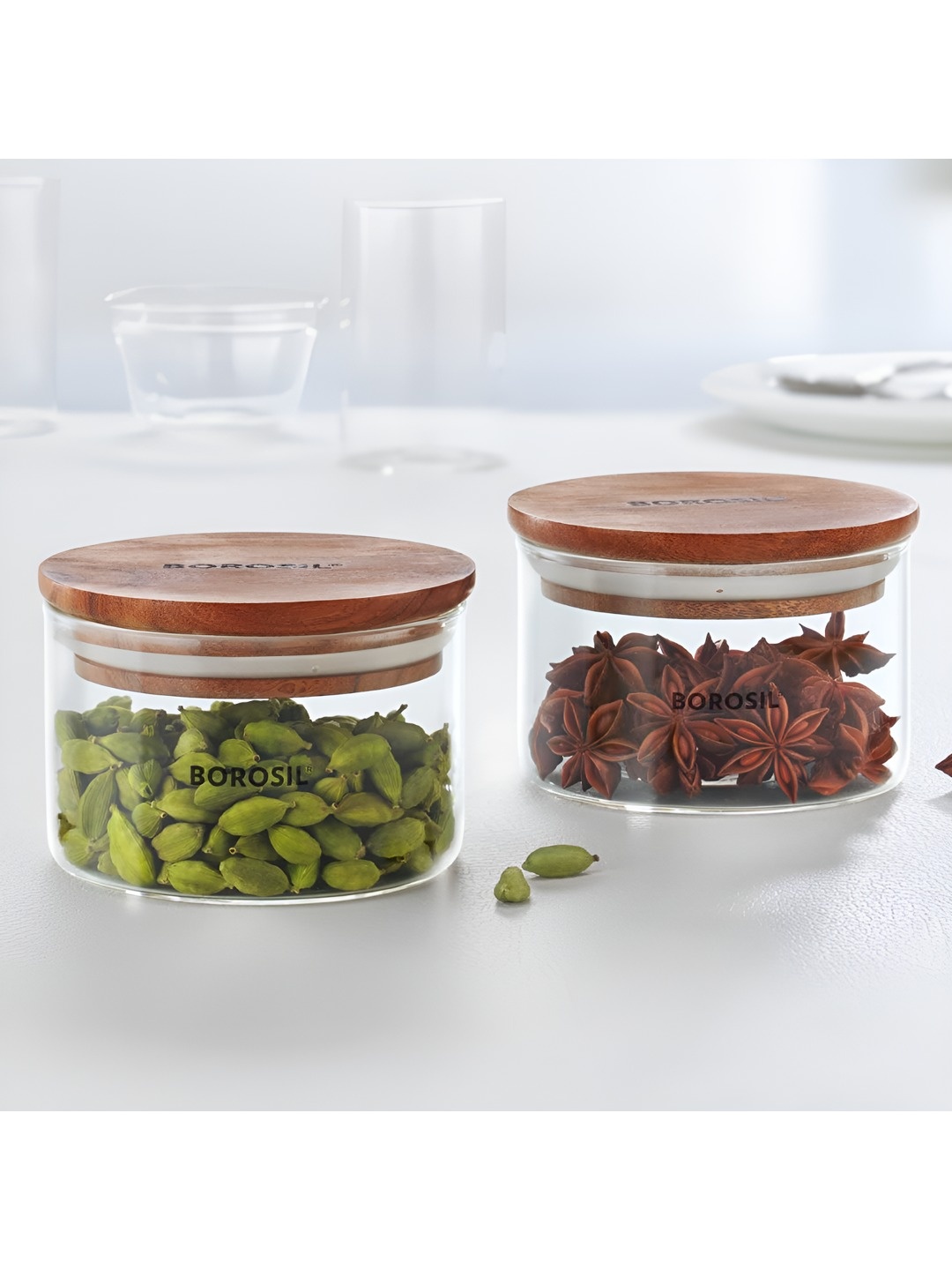 

BOROSIL Classic Set Of 2 Transparent Storage Containers