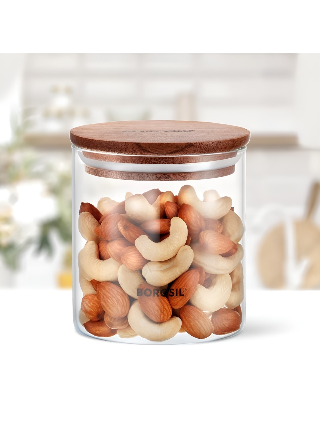 BOROSIL Classic Transparent Glass Storage Jar Container 600ml