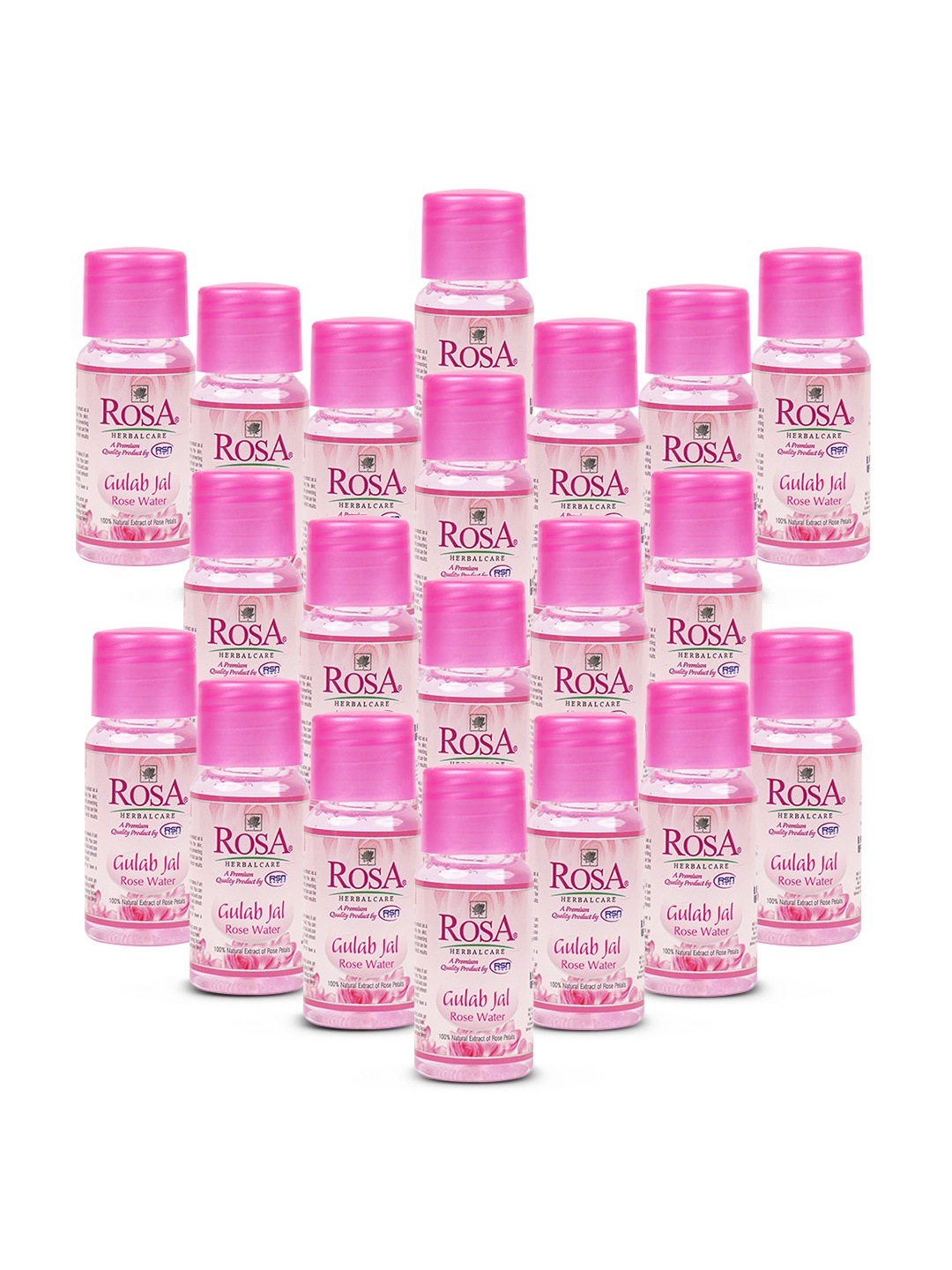 

ROSA Set Of 20 Gulab Jal Rose Water To Remove Dust - 35 ml Each, White