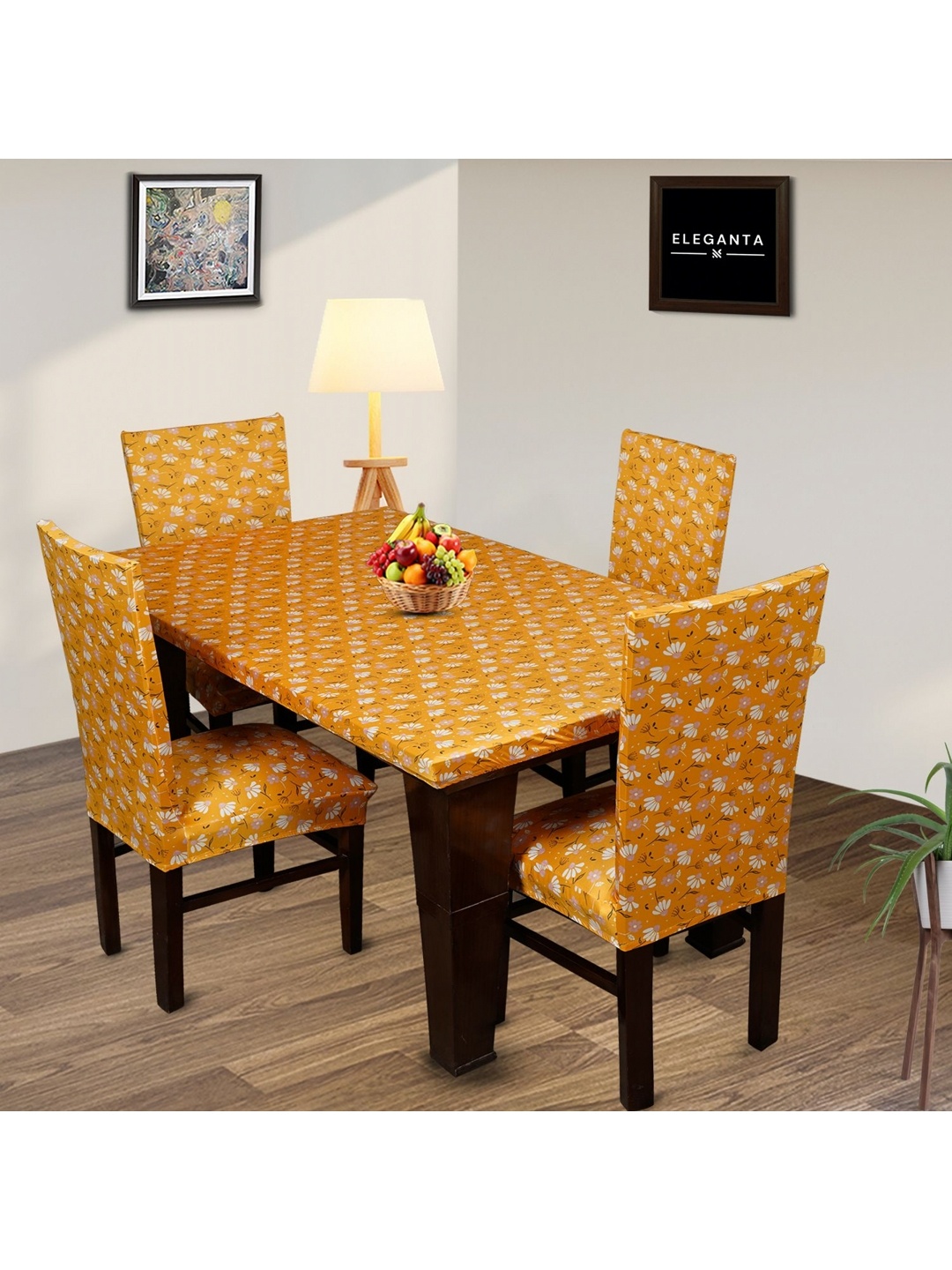 

Eleganta Printed Mustard-Yellow & White Table Linen Sets