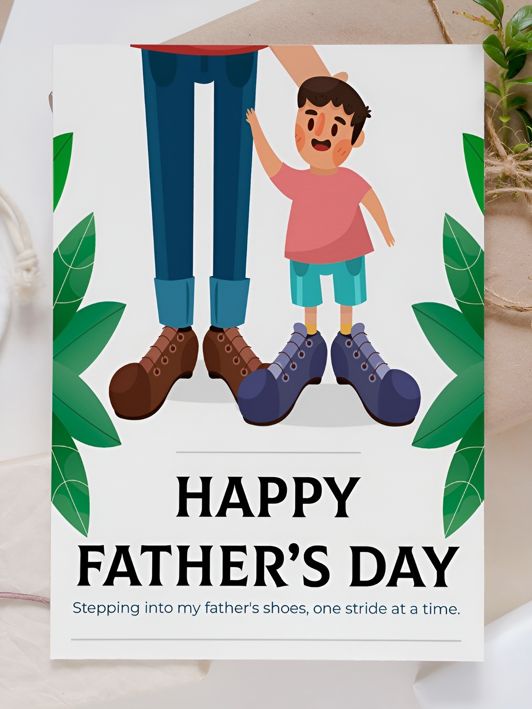 

DecorTwist Happy Father's Day Greeting Card, White