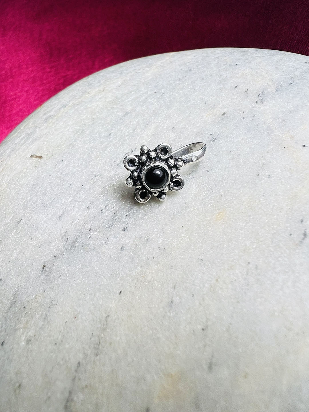 

Arte Jewels 92.5 Sterling Silver Stone-Studded Clip-On Septum Nosepin